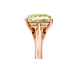 Rose gold Fancy Yellow Princess  Solitaire Engagement Ring with Four-Prong Setting and Classic Band 5
