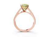 Rose gold Fancy Yellow Princess  Solitaire Engagement Ring with Four-Prong Setting and Tapered Band_6