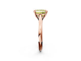 Rose gold Fancy Yellow Princess  Solitaire Engagement Ring with Six-Prong Setting and Classic Band 3