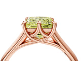 Rose gold Fancy Yellow Princess  Solitaire Engagement Ring with Six-Prong Setting and Classic Band 5