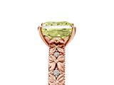 Rose gold Fancy Yellow Princess  Solitaire Floral Milgrain Engagement Ring_35