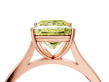Rose gold Fancy Yellow Princess  Solitaire Heart Prong Engagement Ring with Tapered Band_39