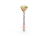 Rose gold Fancy Yellow Princess  Solitaire Marquise Side Stone Prong Setting Ring_2
