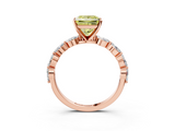 Rose gold Fancy Yellow Princess  Solitaire Marquise Side Stone Prong Setting Ring_3