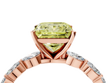 Rose gold Fancy Yellow Princess  Solitaire Marquise Side Stone Prong Setting Ring_4