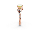Rose gold Fancy Yellow Princess  Solitaire Marquise Twist Band with Six-Prong Setting_2