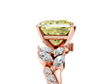 Rose gold Fancy Yellow Princess  Solitaire Marquise Twist Band with Six-Prong Setting_5