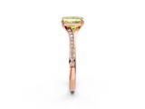 Rose gold Fancy Yellow Princess  Solitaire Pavé Band with Four-Prong Setting_20