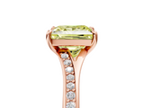Rose gold Fancy Yellow Princess  Solitaire Pavé Band with Four-Prong Setting_23