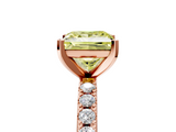 Rose gold Fancy Yellow Princess  Solitaire Pavé Band with Four-Prong Setting_5