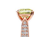 Rose gold Fancy Yellow Princess  Solitaire Pavé Diamond Engagement Ring with Four-Prong Setting_5