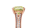 Rose gold Fancy Yellow Princess  Solitaire Pave Split Shank Engagement Ring with Six-Prong Setting_5
