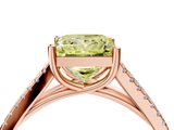 Rose gold Fancy Yellow Princess  Solitaire Split Shank Pavé Diamond Engagement Ring_4