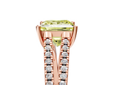 Rose gold Fancy Yellow Princess  Solitaire Split Shank Pavé Diamond Engagement Ring_5