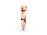 Rose gold Fancy Yellow Princess  Solitaire Tension Set Diamond Ring with Wide Band_2