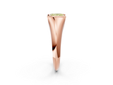 Rose gold Fancy Yellow Princess  Solitaire Tension Set Diamond Ring_2