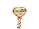 Rose gold Fancy Yellow Princess  Solitaire Twist Band Ring with Four-Prong Setting_71