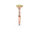 Rose gold Fancy Yellow Princess  Solitaire Twist Band with Pavé Diamonds and Four-Prong Setting_53