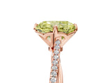 Rose gold Fancy Yellow Princess  Solitaire Twist Band with Pavé Diamonds and Four-Prong Setting_56