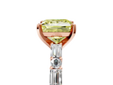 Rose gold Fancy Yellow Princess  Solitaire with Side Baguettes and Channel Set Band_5