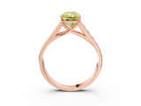 Rose gold Fancy Yellow Radiant  Brilliant Channel-Set Solitaire Ring with Four-Prong Setting_23