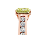 Rose gold Fancy Yellow Radiant  Brilliant Channel-Set Solitaire Ring with Four-Prong Setting_25