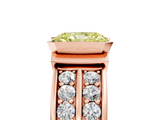Rose gold Fancy Yellow Radiant  Brilliant Diamond Channel Set Wide Band Ring with Bezel Setting_25