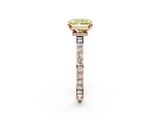 Rose gold Fancy Yellow Radiant  Brilliant Pavé Band Solitaire with Four-Prong Setting_43