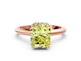 Rose gold Fancy Yellow Radiant  Brilliant Solitaire Engagement Ring with Six-Prong Setting and Classic Band_20