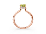 Rose gold Fancy Yellow Radiant  Brilliant Solitaire Engagement Ring with Six-Prong Setting and Classic Band_23