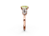 Rose gold Fancy Yellow Radiant  Cluster Diamond Engagement Ring with Pavé Band and Four-Prong Setting_53