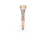 Rose gold Fancy Yellow Radiant Cut Brilliant Diamond Pavé Band with Six-Prong Setting_2