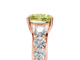 Rose gold Fancy Yellow Radiant Cut Brilliant Diamond Pavé Band with Six-Prong Setting_5
