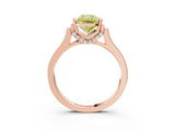 Rose gold Fancy Yellow Radiant Cut Brilliant Solitaire Diamond Ring with Channel Set Band and Bar Prong Setting_3