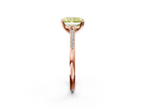Rose gold Fancy Yellow Radiant  Cut Channel Set Solitaire Engagement Ring with Four-Prong Setting_230