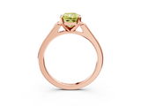 Rose gold Fancy Yellow Radiant  Cut Channel Set Solitaire Engagement Ring with Four-Prong Setting_231