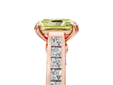 Rose gold Fancy Yellow Radiant  Cut Channel Set Solitaire Engagement Ring with Prong Setting_25