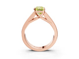 Rose gold Fancy Yellow Radiant Cut Cut Channel Set Solitaire Ring with Four-Prong Setting_3