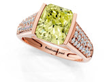 Rose gold Fancy Yellow Radiant Cut Cut Diamond Channel Set Pave Band with Tension Prong Setting_1