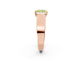Rose gold Fancy Yellow Radiant Cut Cut Diamond Channel Set Solitaire Ring with Four-Prong Setting_2
