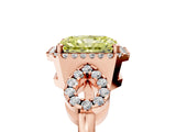 Rose gold Fancy Yellow Radiant Cut Cut Halo Diamond Infinity Band with Four-Prong Setting_5