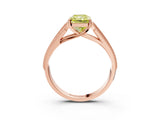Rose gold Fancy Yellow Radiant Cut Cut Pave Split Shank Engagement Ring with Four-Prong Setting_3