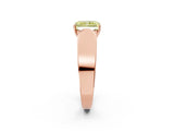Rose gold Fancy Yellow Radiant Cut Diamond Channel Set Solitaire Ring with Four-Prong Setting_14