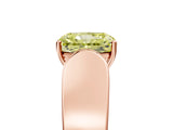 Rose gold Fancy Yellow Radiant Cut Diamond Channel Set Solitaire Ring with Four-Prong Setting_17