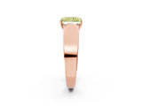 Rose gold Fancy Yellow Radiant Cut Diamond Channel Set Solitaire Ring with Four-Prong Setting_26
