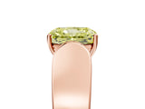 Rose gold Fancy Yellow Radiant Cut Diamond Channel Set Solitaire Ring with Four-Prong Setting_29