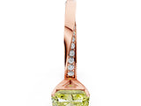 Rose gold Fancy Yellow Radiant Cut Diamond Engagement Ring with Side Stone Accents and Four-Prong Setting_84
