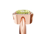 Rose gold Fancy Yellow Radiant  Cut Diamond Halo Engagement Ring with Split Shank and Four-Prong Setting_94