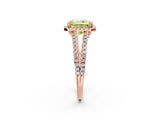 Rose gold Fancy Yellow Radiant Cut Diamond Halo Split Shank Engagement Ring_41