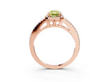 Rose gold Fancy Yellow Radiant Cut Diamond Halo Split Shank Engagement Ring_42